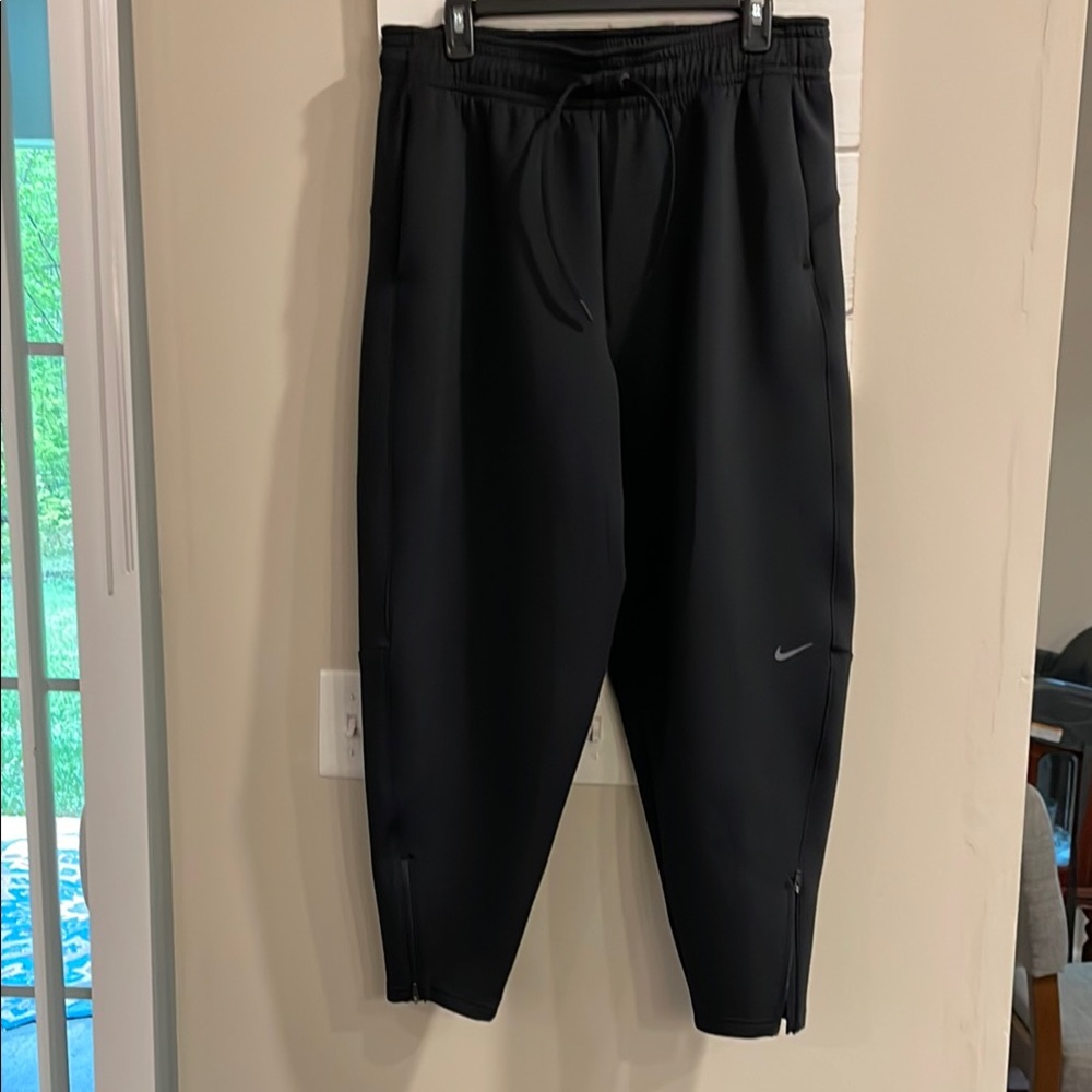 Nike Black Jogger Sweatpants with Tapered Legs